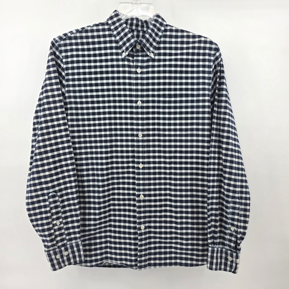 Brooks Brothers Black Check Button Down Long Sleeve Shirt M Office - Picture 2 of 7